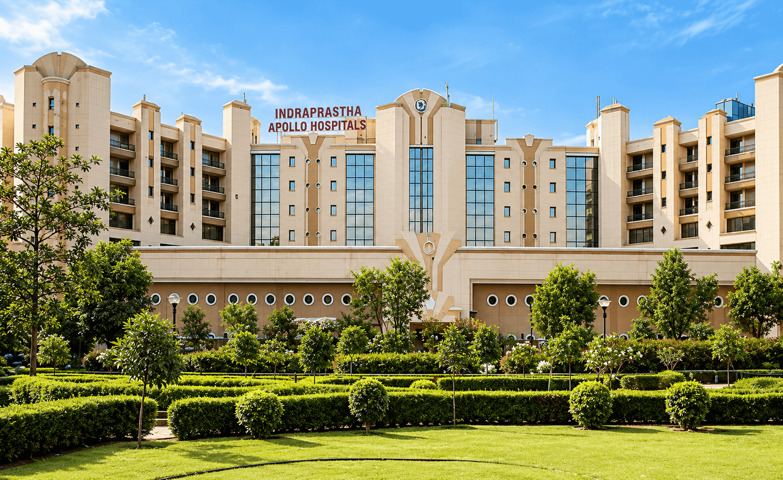 Indraprastha Apollo Hospital, внешний вид госпиталя