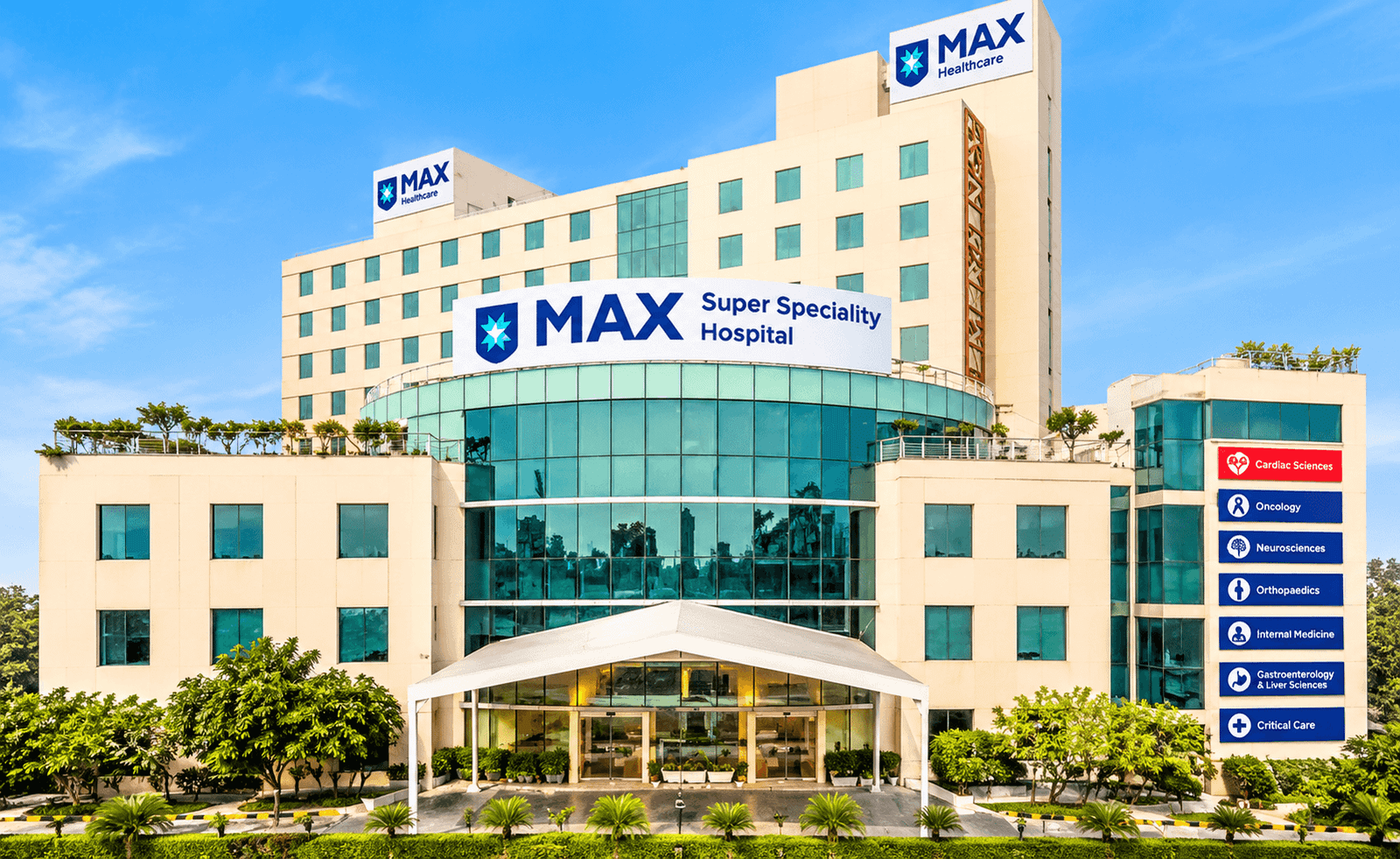 Max Super Speciality Hospital, Sector 128, Noida, интерьер госпиталя