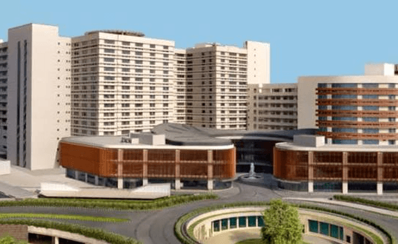Amrita Hospital, Faridabad, внешний вид госпиталя